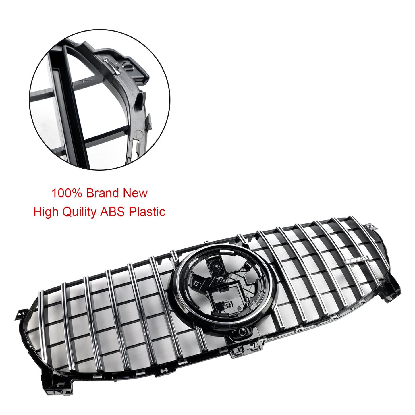 2020-2022 Mercedes-Benz GLE-Class W167 GLE350/450/400d Standard Front Bumper Grille Glossy Black Grill