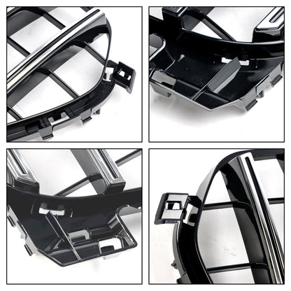 2020-2022 Mercedes-Benz GLE-Class W167 GLE350/450/400d Standard Front Bumper Grille Glossy Black Grill