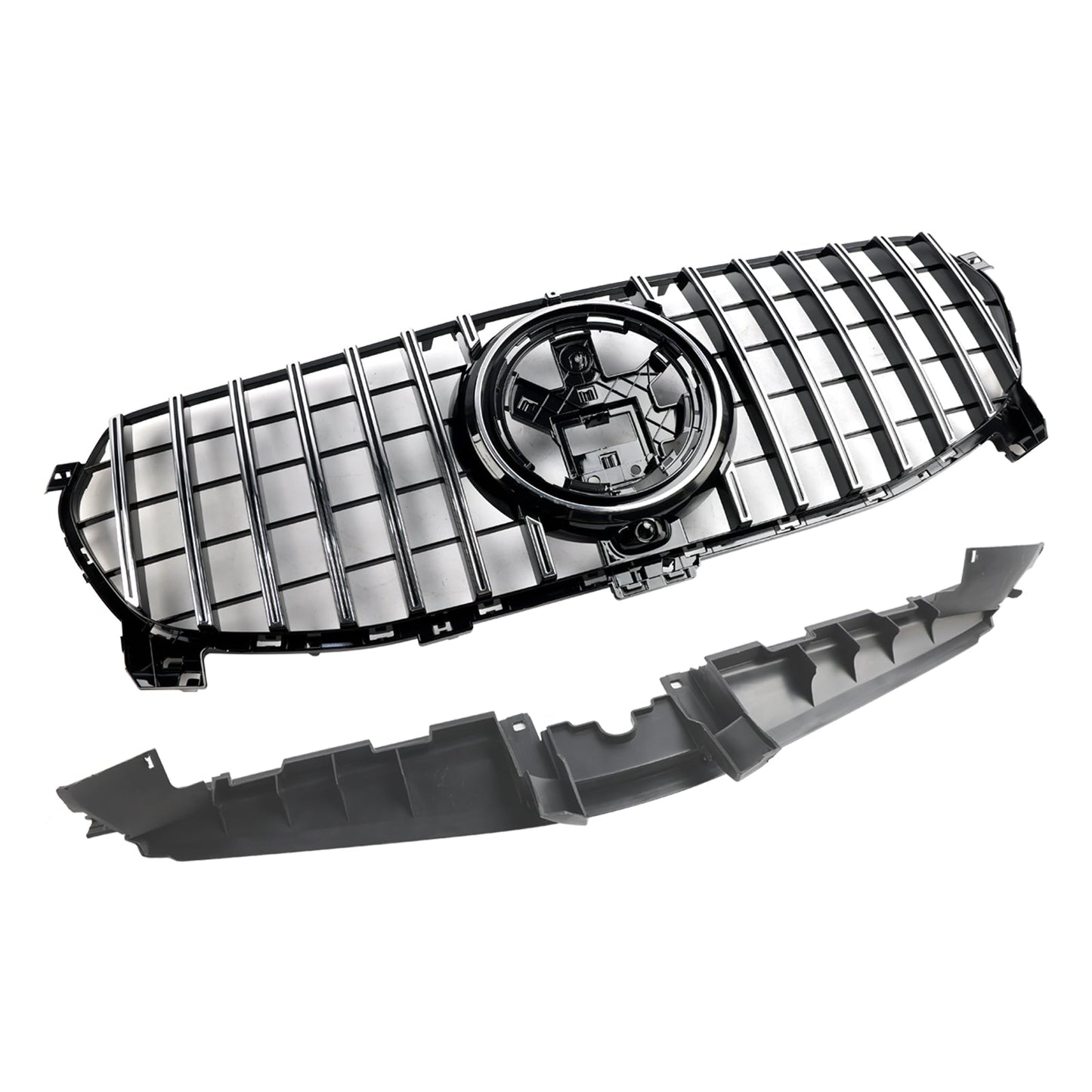 2020-2022 Mercedes-Benz GLE-Class W167 GLE350/450/400d Standard Front Bumper Grille Glossy Black Grill
