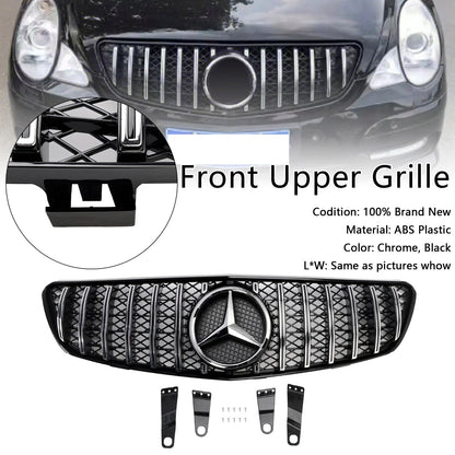 2005-2010 Mercedes Benz R-Class W251 R350 R500 Pre-Facelift GT Style Front Bumper Grill Black Chrome Grille
