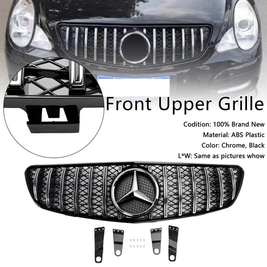 2005-2010 Mercedes Benz R-Class W251 GT Style Front Grill Air Intake Radiator Bumper Chrome Grille With Star Emblem