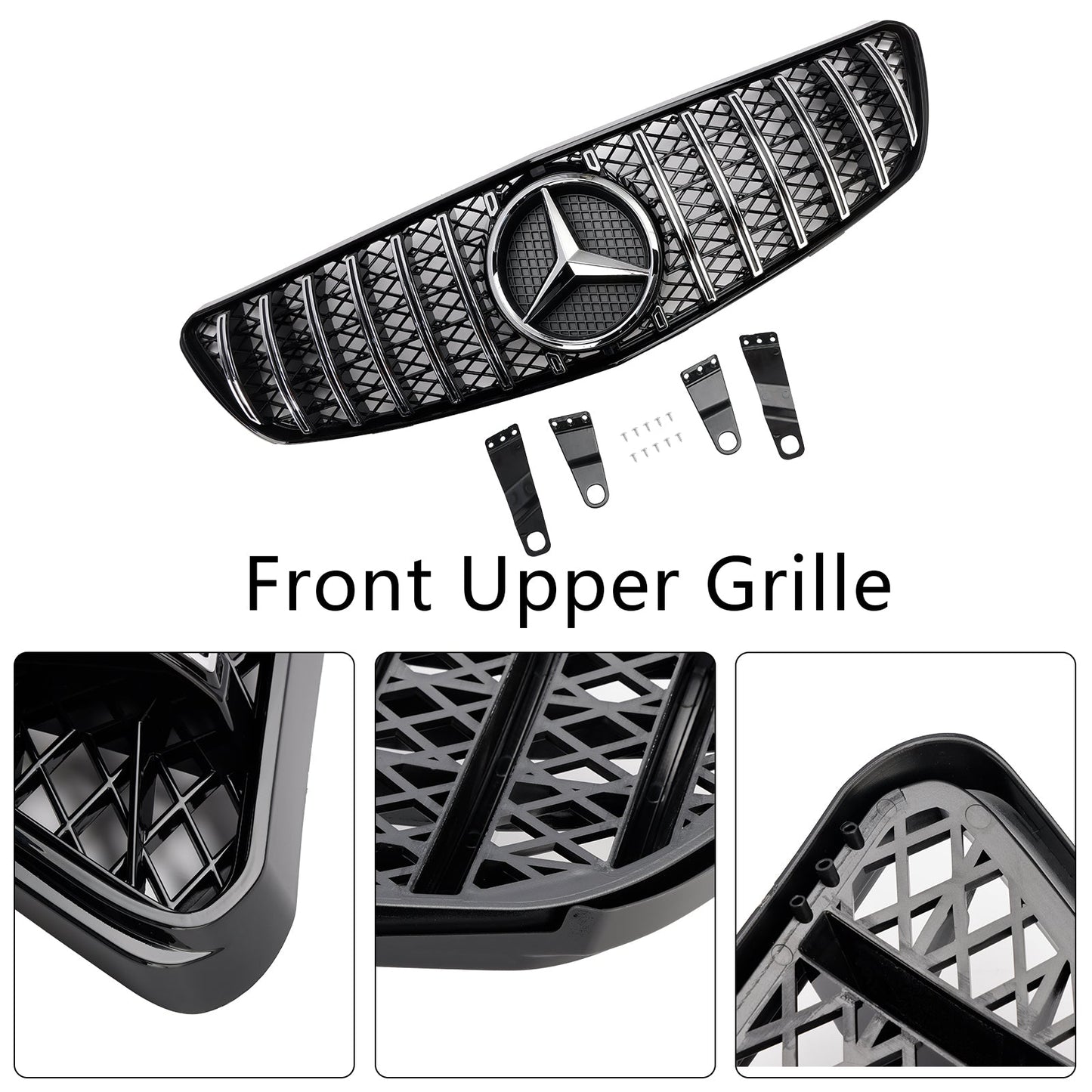 2005-2010 Mercedes Benz R-Class W251 GT Style Front Grill Air Intake Radiator Bumper Chrome Grille With Star Emblem