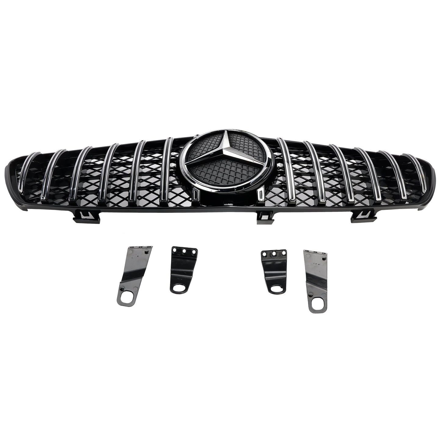 2005-2010 Mercedes Benz R-Class W251 R350 R500 Pre-Facelift GT Style Front Bumper Grill Black Chrome Grille