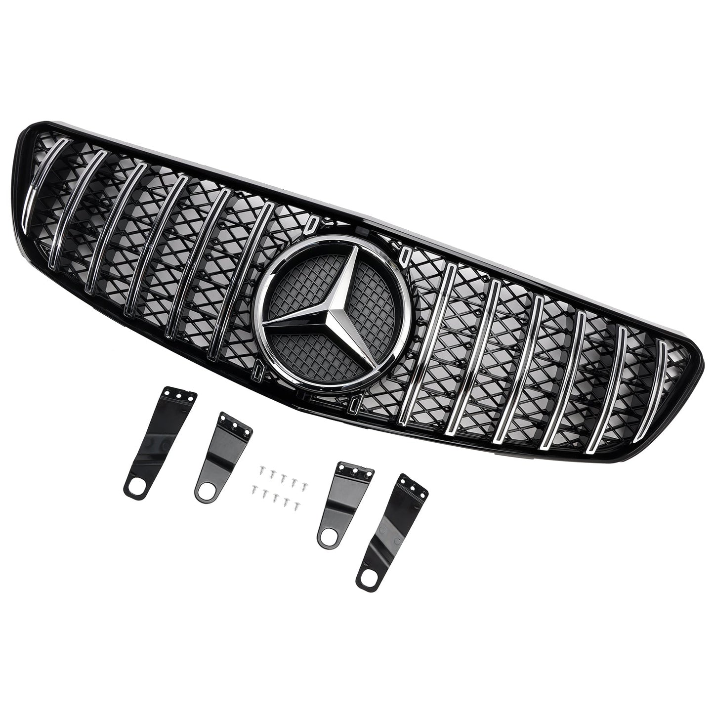 2005-2010 Mercedes Benz R-Class W251 R350 R500 Pre-Facelift GT Style Front Bumper Grill Black Chrome Grille