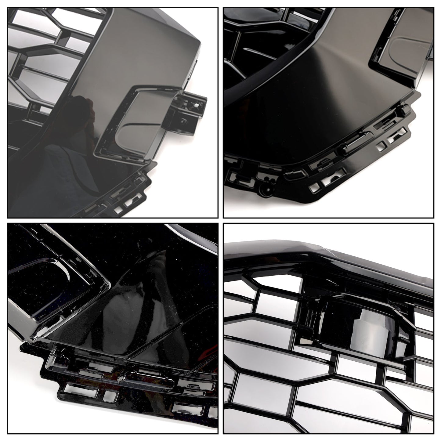 2019-2023 Audi Q8/SQ8 Gloss Black Front Honeycomb Mesh Grille RSQ8 Style