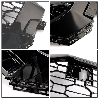 2019-2023 Audi Q8 SQ8 RSQ8 Style Front Honeycomb Mesh Grill Gloss Black Grille