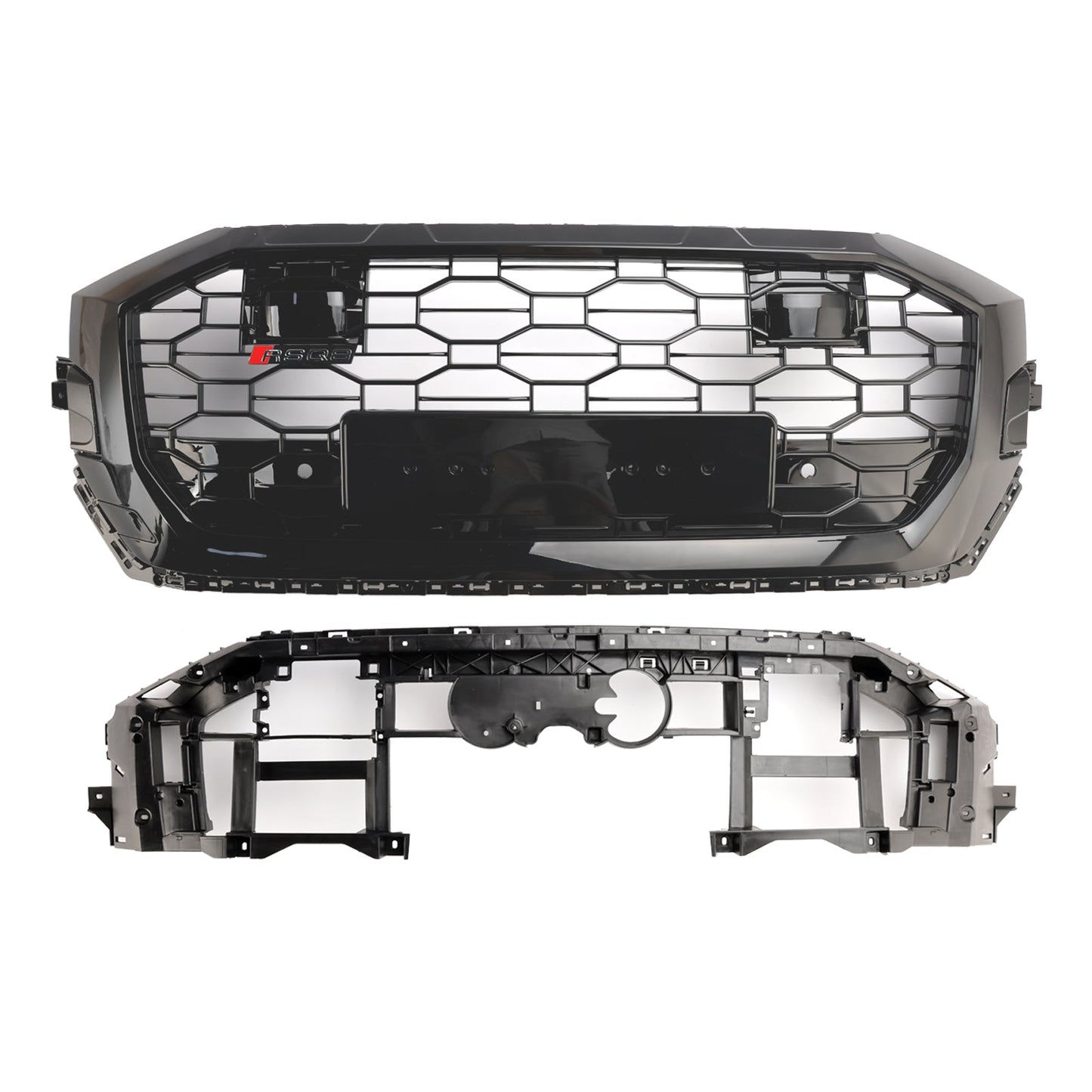 2019-2023 Audi Q8/SQ8 Gloss Black Front Honeycomb Mesh Grille RSQ8 Style