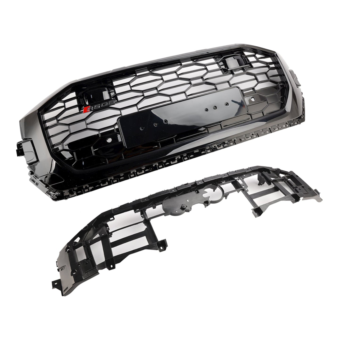 2019-2023 Audi Q8/SQ8 Gloss Black Front Honeycomb Mesh Grille RSQ8 Style