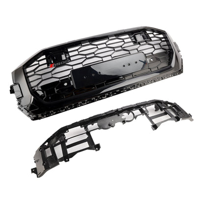 2019-2023 Audi Q8 SQ8 RSQ8 Style Front Honeycomb Mesh Grill Gloss Black Grille