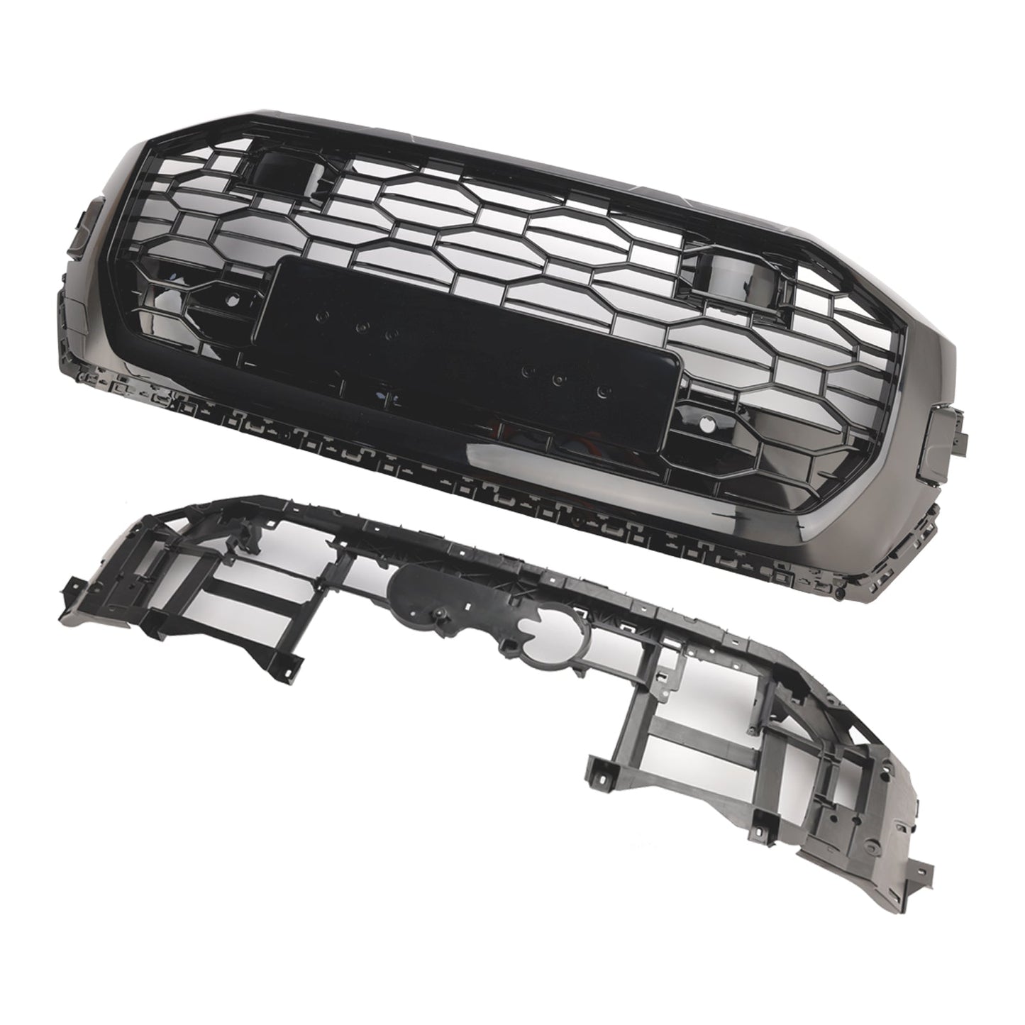 2019-2023 Audi Q8 SQ8 RSQ8 Style Front Honeycomb Mesh Grill Gloss Black Grille