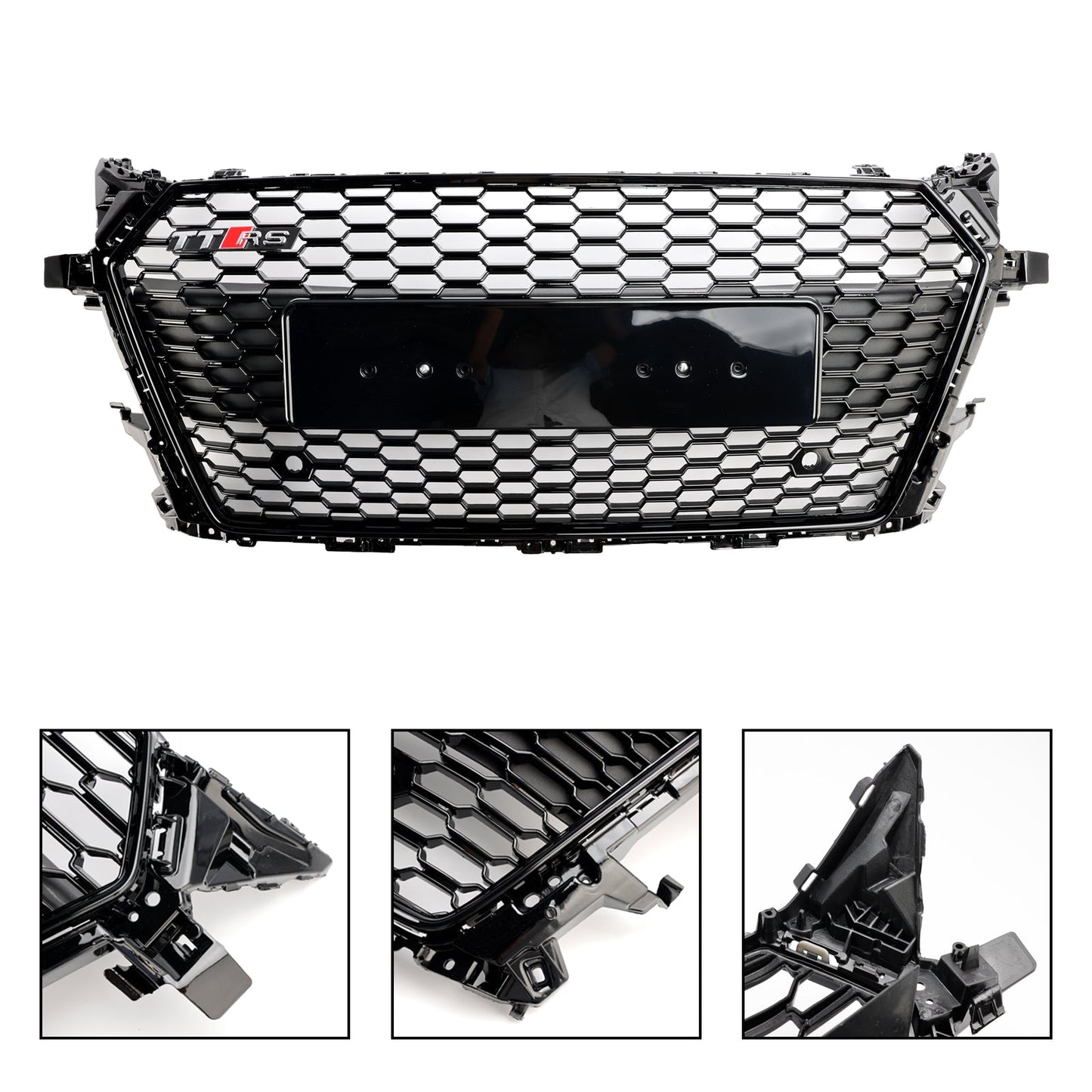 2014-2023 Audi TT TTS MK3 FV 8S RS Style Front Honeycomb Grill Gloss Black Grille