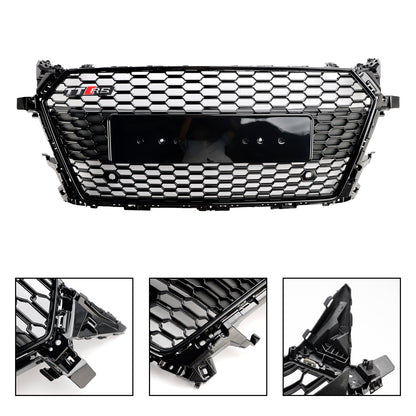 2014-2023 TTRS Style Honeycomb Grille For Audi TT / TTS MK3 FV Front Bumper Glossy Black Grill