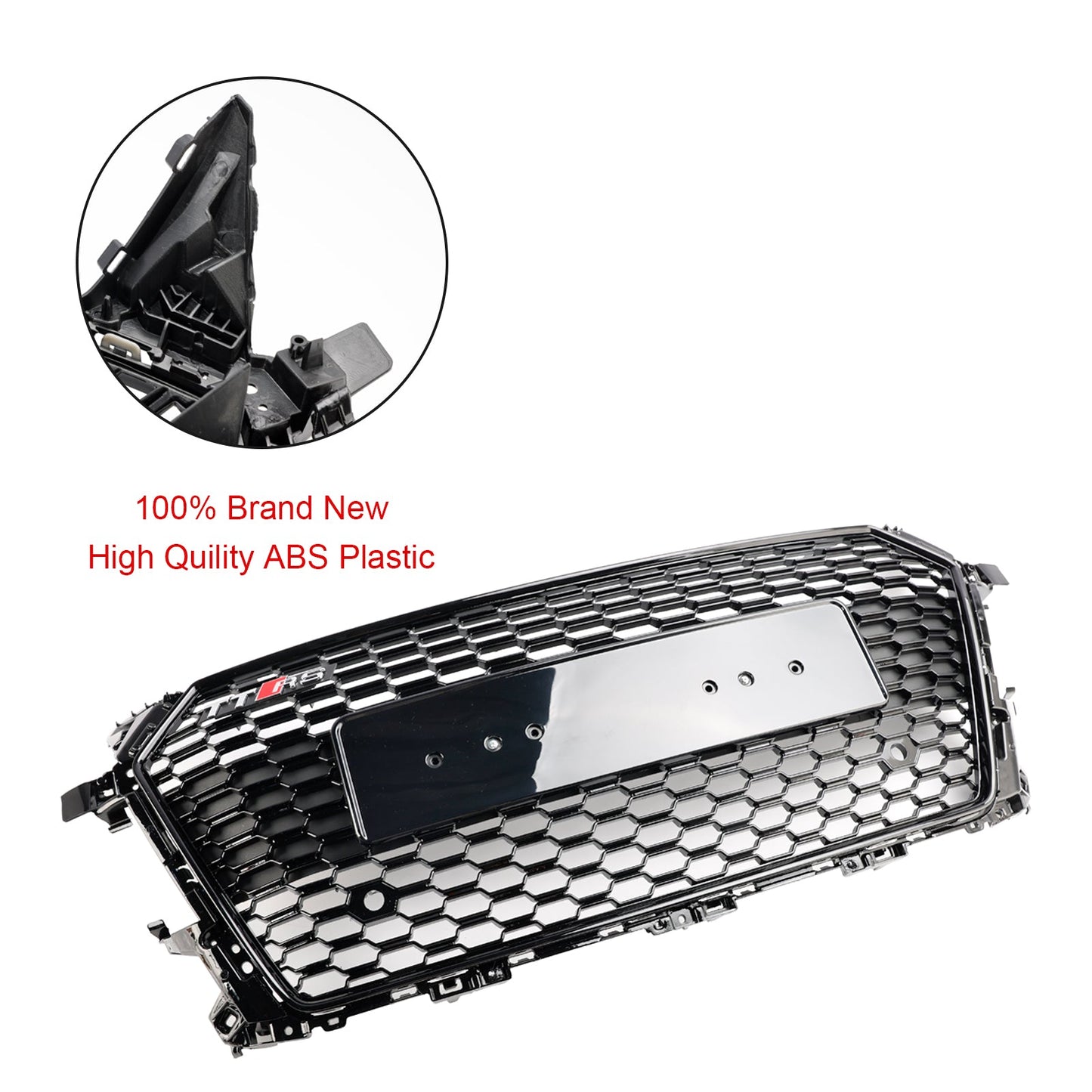 2014-2023 Audi TT TTS MK3 FV 8S RS Style Front Honeycomb Grill Gloss Black Grille