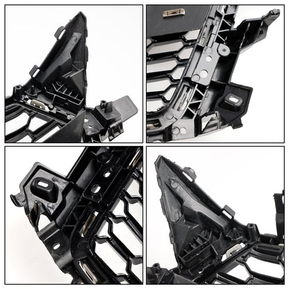 2014-2023 TTRS Style Honeycomb Grille For Audi TT / TTS MK3 FV Front Bumper Glossy Black Grill