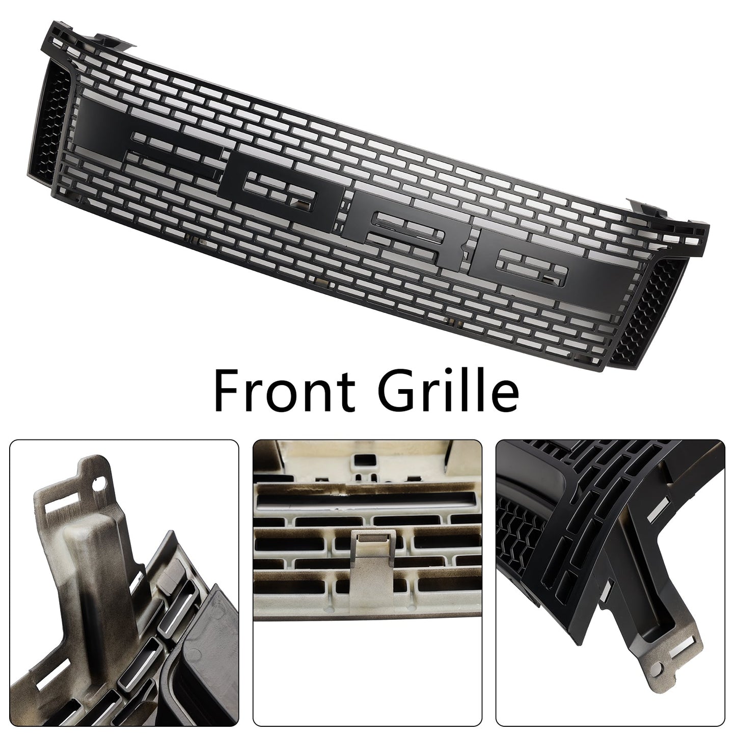 2012-2015 Ford Ranger T6 PX1 Front Grill Raptor Style Bumper Black Grille