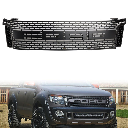 2012-2015 Ford Ranger T6 PX1 Front Grill Raptor Style Bumper Black Grille