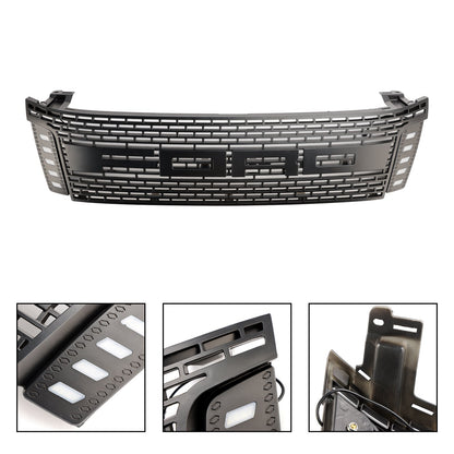 2012 2013 2014 2015 Raptor Style Ford Ranger T6 PX1 Matte Black Front Grill Air Intake Radiator Grille With LED Light