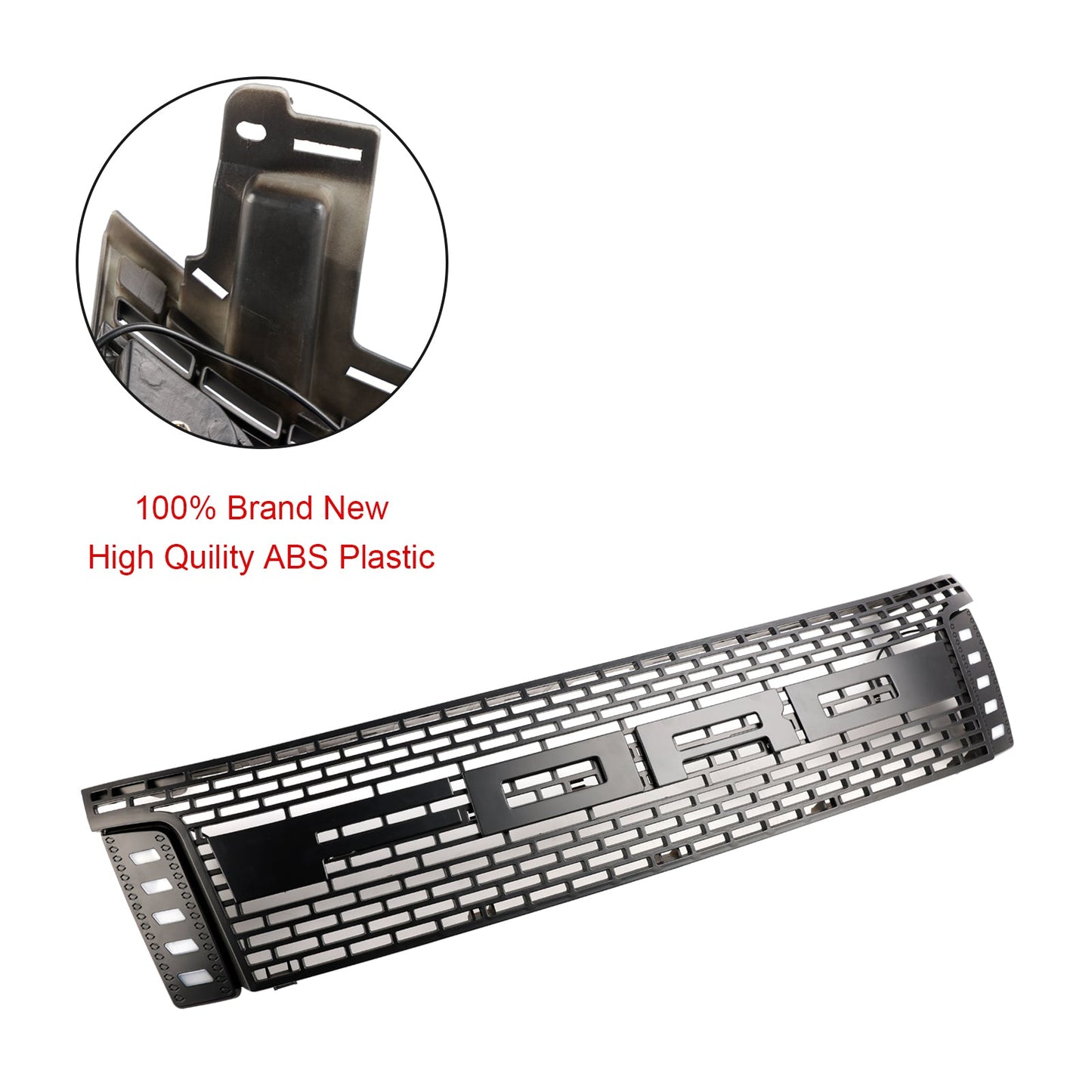 2012 2013 2014 2015 Raptor Style Ford Ranger T6 PX1 Matte Black Front Grill Air Intake Radiator Grille With LED Light