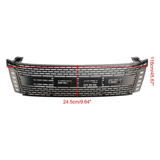2012 2013 2014 2015 Raptor Style Ford Ranger T6 PX1 Matte Black Front Grill Air Intake Radiator Grille With LED Light