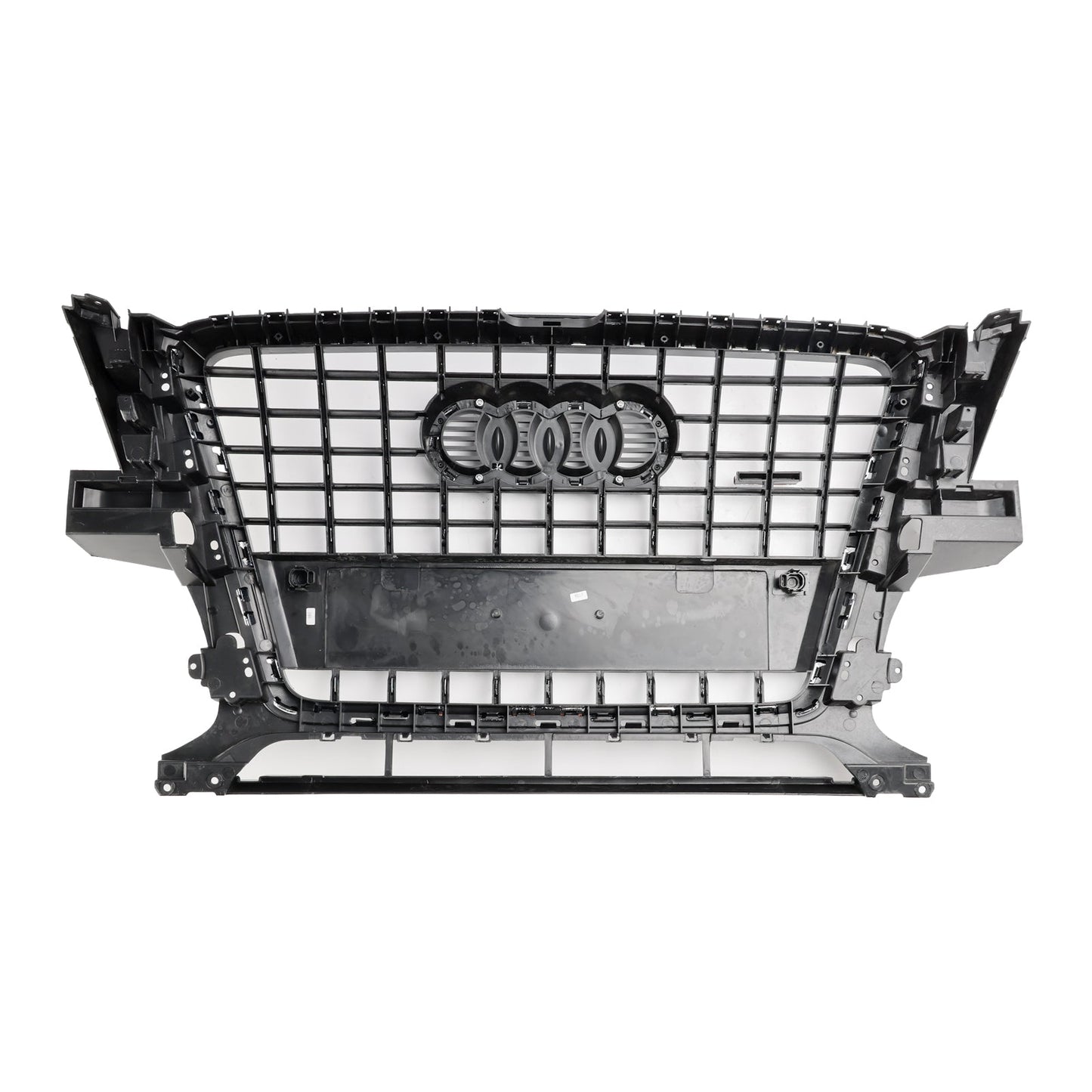 Audi Q5 2009-2012 Front Bumper Horizontal Slat Grill Chrome Grille W/ Ring Emblem