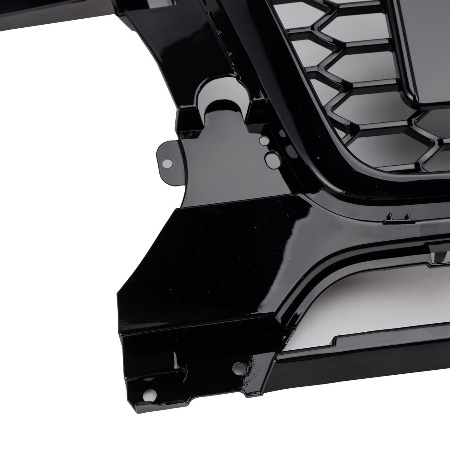 2009-2012 Audi Q5 / Q5 Sline Black RSQ5 Honeycomb Style Grille Front Bumper Replacement Grill W/ Ring Emblem