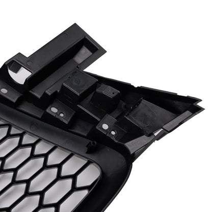 2009-2012 Audi Q5 / Q5 Sline Black RSQ5 Honeycomb Style Grille Front Bumper Replacement Grill W/ Ring Emblem