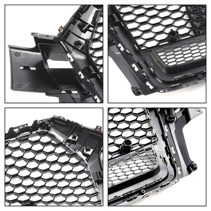 2016-2019 Audi Q7 / Q7 Sline / SQ7 RSQ7 Style Front Bumper Honeycomb Mesh Grill Gloss Black Grille