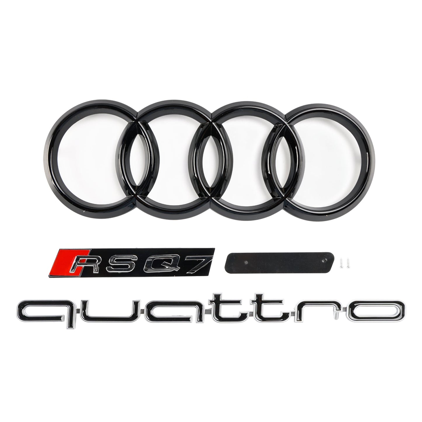 2016-2019 Audi Q7 / Q7 Sline / SQ7 RSQ7 Style Front Bumper Honeycomb Mesh Grill Gloss Black Grille