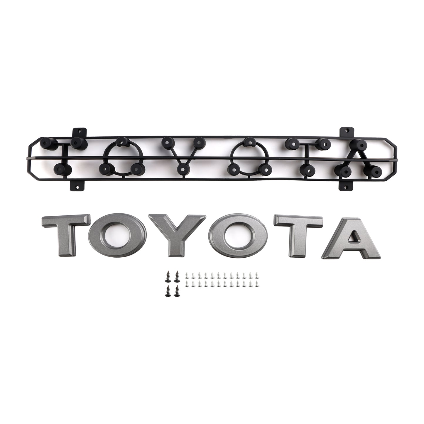 Toyota 2024-2025 Tacoma TRD Pro Front Grille Black Honeycomb Grill + LED Light + Light Bar + Letter