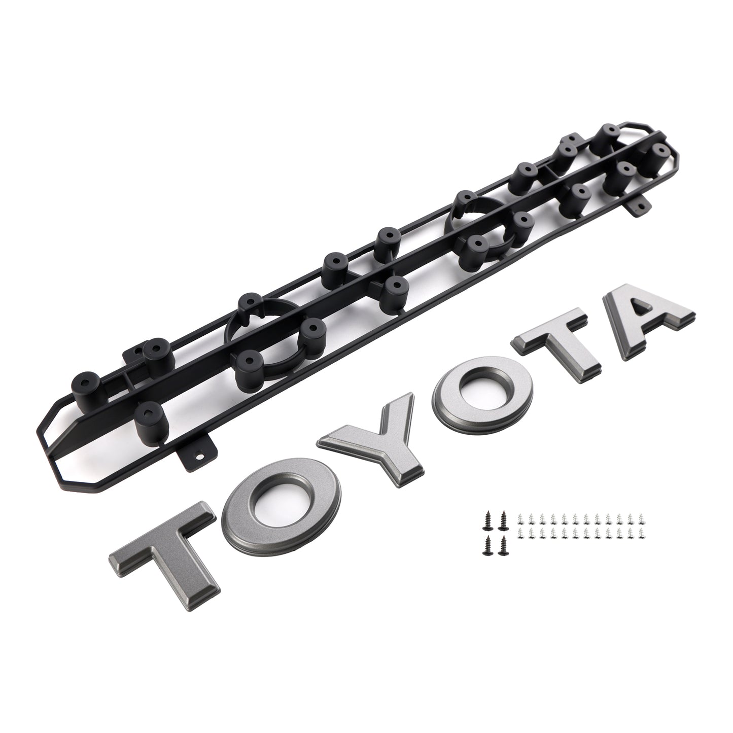 Toyota 2024-2025 Tacoma TRD Pro Front Grille Black Honeycomb Grill + LED Light + Light Bar + Letter