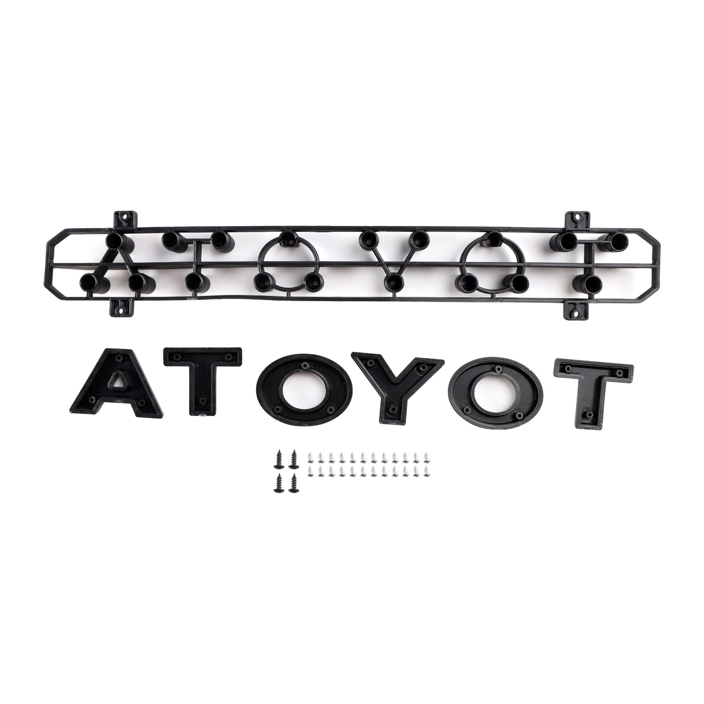 Toyota 2024-2025 Tacoma TRD Pro Front Grille Black Honeycomb Grill + LED Light + Light Bar + Letter