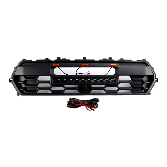 Toyota Tacoma 2024-2025 Front Grill TRD PRO Style Replacement Matte Black Grille W/ LED Light