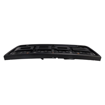 2003-2007 Ford E150 E250 E350 Grill Front Bumper Matte Black Replacement Grille W/ LED Light