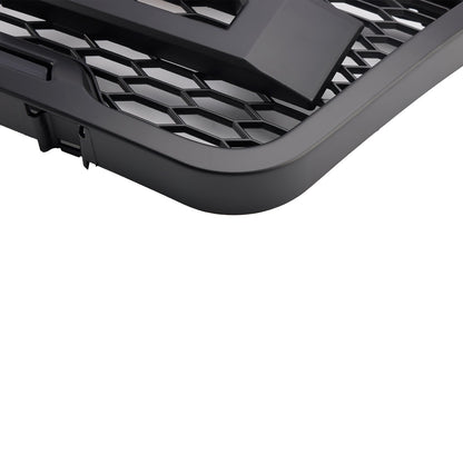 2003-2007 Ford E150 E250 E350 Grill Front Bumper Matte Black Replacement Grille W/ LED Light