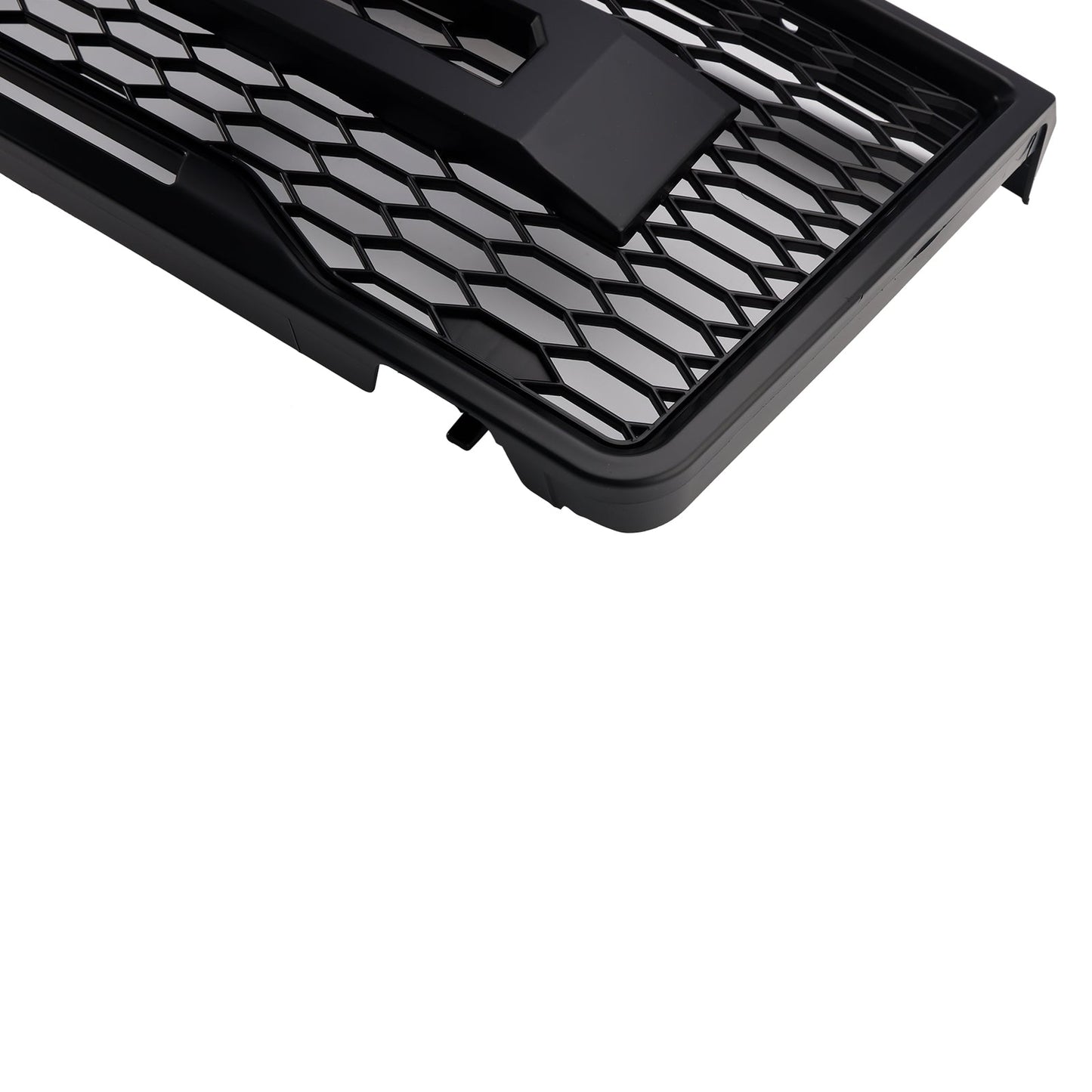 1992-1996 Ford F150 Front Grille Air Intake Radiator Honeycomb Black Bumper Raptor Grille With LED Light & Letter