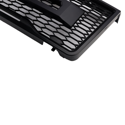 1992-1996 Ford F150 Front Grille Air Intake Radiator Honeycomb Black Bumper Raptor Grille With LED Light & Letter