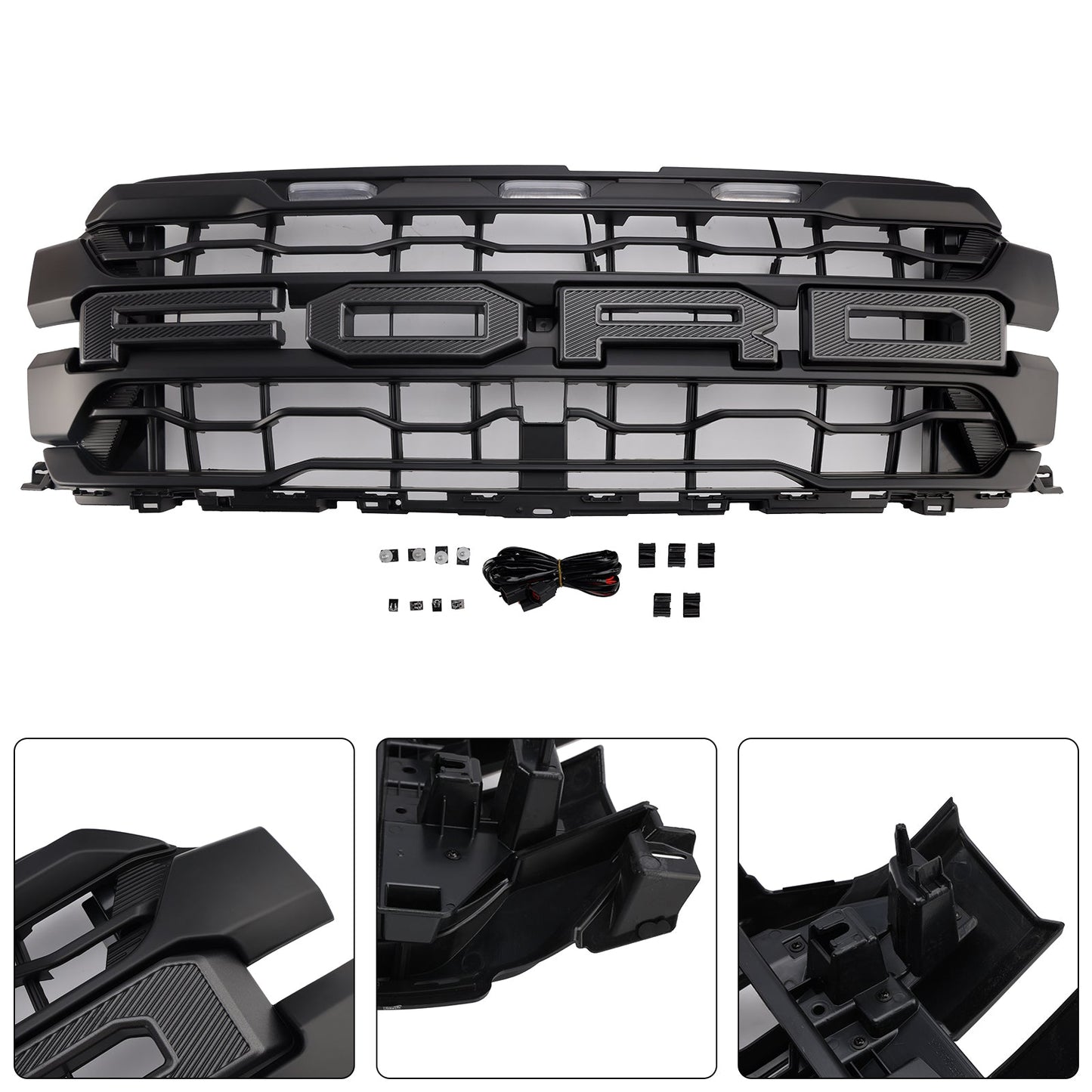 2024-On Ford F150 Raptor Only Black Front Bumper Grille Grill