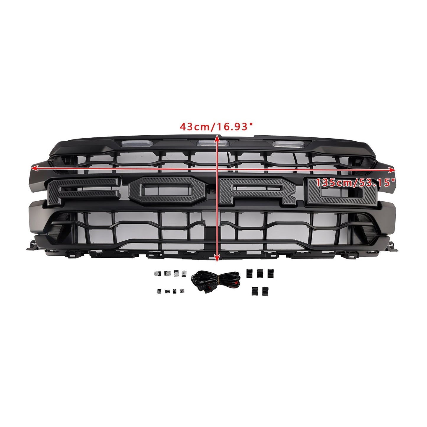 2024-On Ford F150 Raptor Only Black Front Bumper Grille Grill