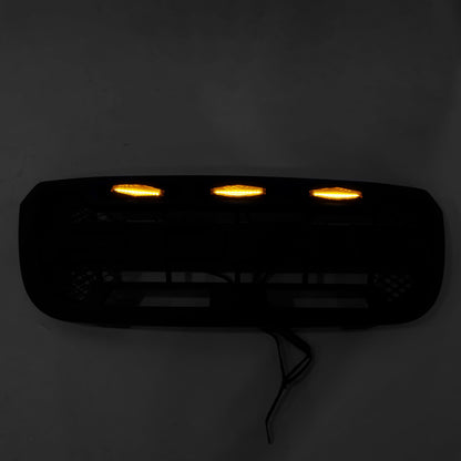 2004-2011 Ford Ranger Matt Black Front Bumper Grill Grille With Led Light Generic