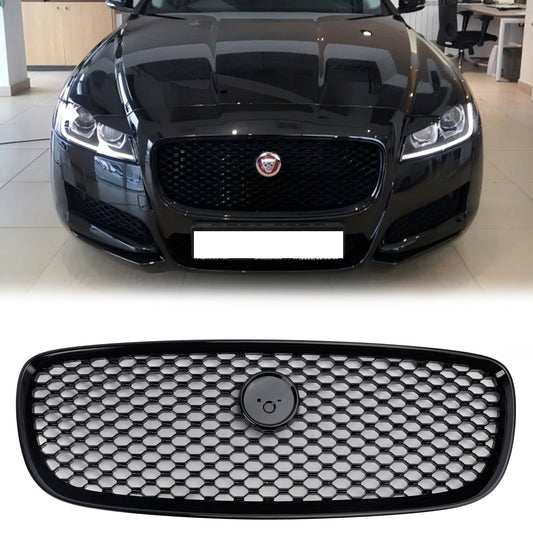 2016 2017 2018 2019 Jaguar XF Front Black Grill Air Intake Radiator XF-R Style Mesh Grille