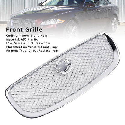 Jaguar XJ Front Bumper Grill 2010 2011 2012 2013 2014 2015 Air Intake Radiator Mesh Chrome / Black Grille