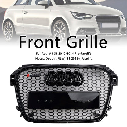 2010 2012 2013 2014 2015 Audi A1 / A1 Sline RS Honeycomb Grille Front Grille Air Intake Radiator Black Hex Mesh Grill