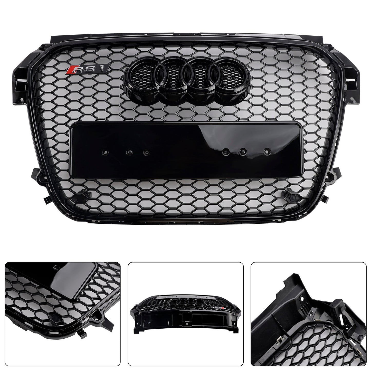 2010 2012 2013 2014 2015 Audi A1 / A1 Sline RS Honeycomb Grille Front Grille Air Intake Radiator Black Hex Mesh Grill
