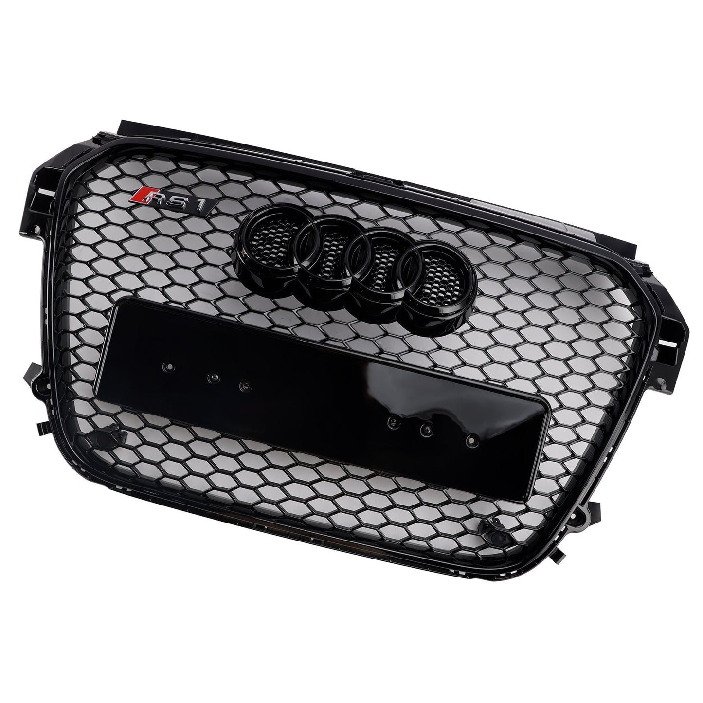 2010-2014 Audi A1 S1 Gloss Black Front Honeycomb Bumper Grill Grille