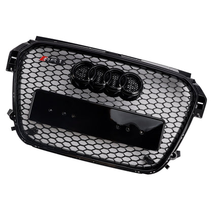 2010-2015 Audi A1 /A1 Sline RS Style Grille Gloss Black Front Bumper Honeycomb Mesh Sport Grill
