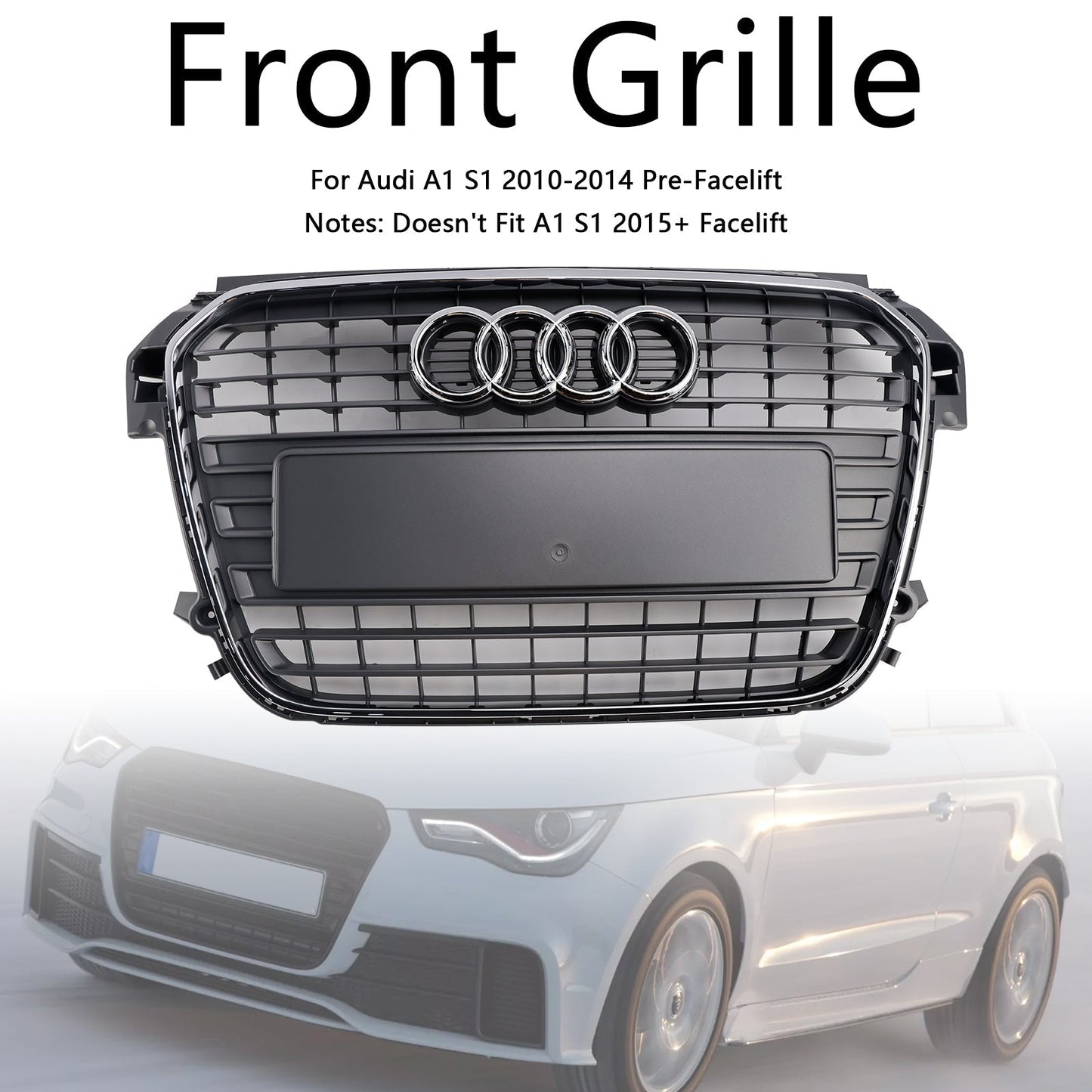 2010-2014 Audi A1 S-Line MK1 Chrome 8X0853651 Front Bumper Grill Grille