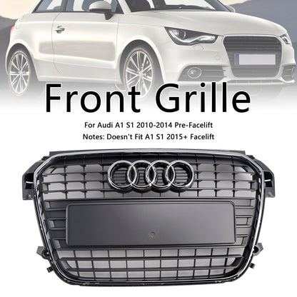 2010-2015 Audi A1 / A1 S-Line Grille Front Bumper Replacement Chrome Mesh Slat Grill