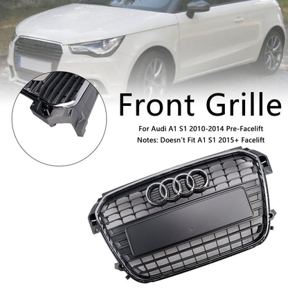 2010-2015 Audi A1 / A1 S-Line Grille Front Bumper Replacement Chrome Mesh Slat Grill