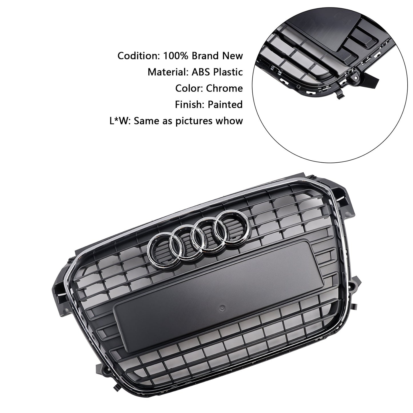 2010-2014 Audi A1 S-Line MK1 Chrome 8X0853651 Front Bumper Grill Grille