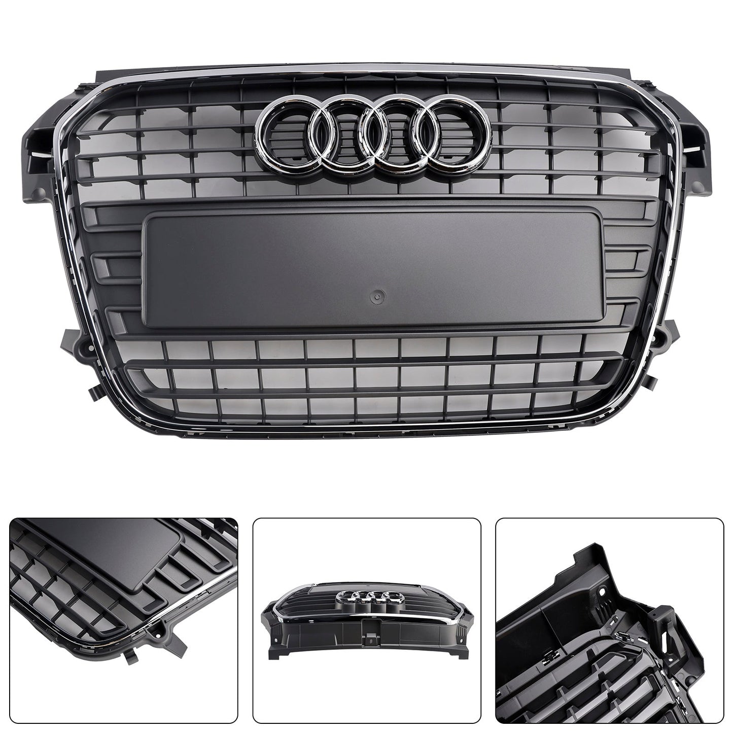 2010-2015 Audi A1 / A1 S-Line Replacement Slat Grill Front Bumper Chrome Grille
